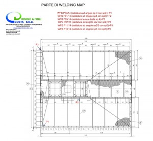 carpenteria metallica: esempio parte welding map